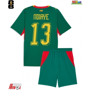 Senegal Iliman Ndiaye #13 Segunda Equipación Niños Mundial 2026 Manga Corta (+ Pantalones cortos)